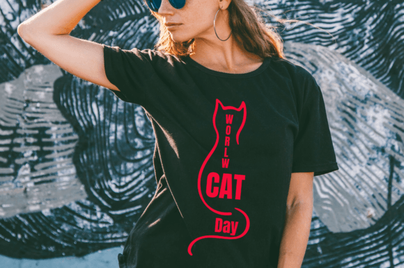 Celebrate Feline Charm with World Cat Day Graphic Design
