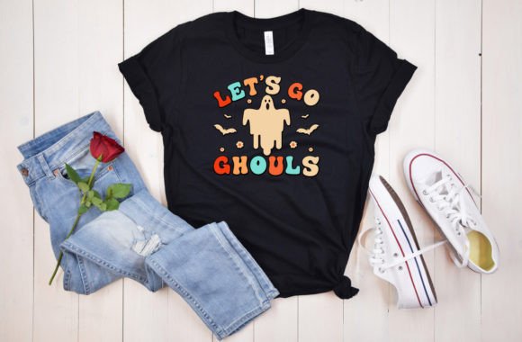 Embrace the Groovy Vibe: Halloween Retro Graphic T-shirt Design