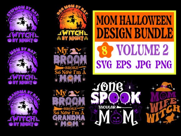 Mom Halloween Design Bundle: Spooky Graphics for Every Mama