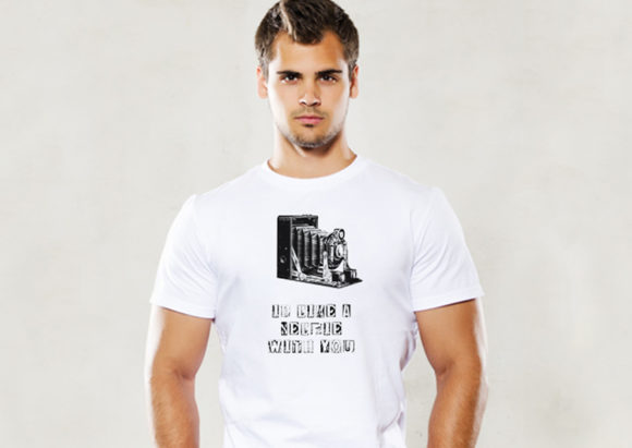 Retro Selfie Graphic Tee: Your Next Print-Ready Asset