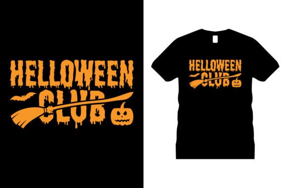 Spooky Meets Stylish: Halloween Club Graphic T-shirt Design